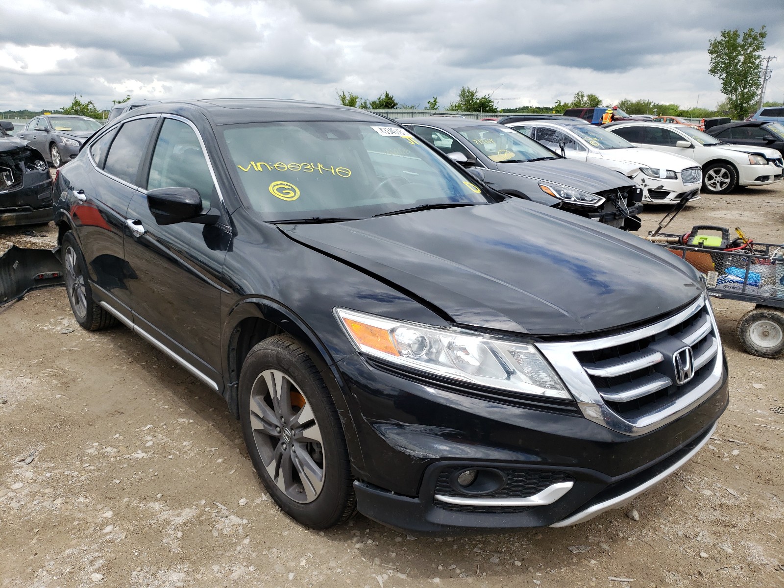 2014 Honda Crosstour VIN 5J6TF2H59EL003440 COPART salvage auction — Rear End, ID - SALVAGE CERTIFICATE OF TITLE, sold $525 on 2026-06-30 (photo 1)