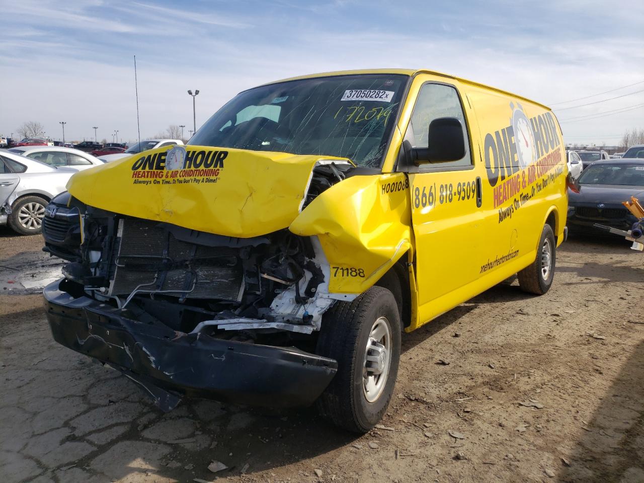 2016 Chevrolet Express 2500 VIN 1GCWGAFF4G1172074 COPART salvage auction — Front End, IN - BILL OF SALE - PARTS ONLY, sold $2,100 on 2024-11-08 (photo 4)