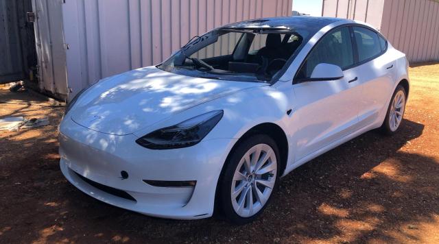 2022 Tesla Model 3 VIN 5YJ3E1EB8NF137548 COPART salvage auction — Unknown, Salvage, sold $12,100 on 2023-08-16 (photo 2)