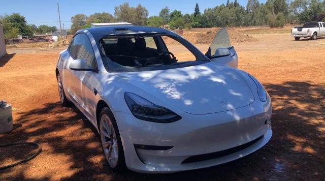 2022 Tesla Model 3 VIN 5YJ3E1EB8NF137548 COPART salvage auction — Unknown, Salvage, sold $12,100 on 2023-08-16 (photo 1)