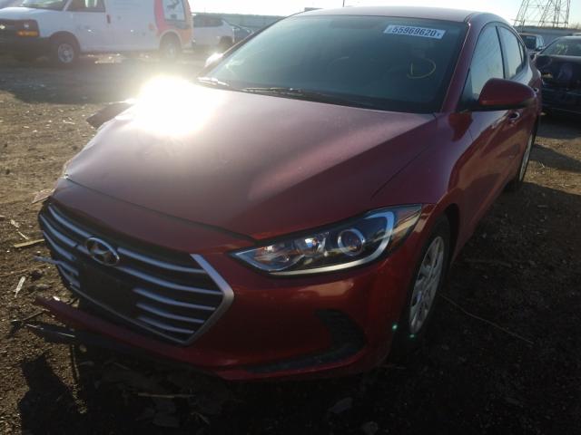 2017 Hyundai Elantra VIN 5NPD74LF7HH126052 COPART salvage auction — FRONT END, IL - SALVAGE CERTIFICATE, sold $900 on 2026-07-09 (photo 2)