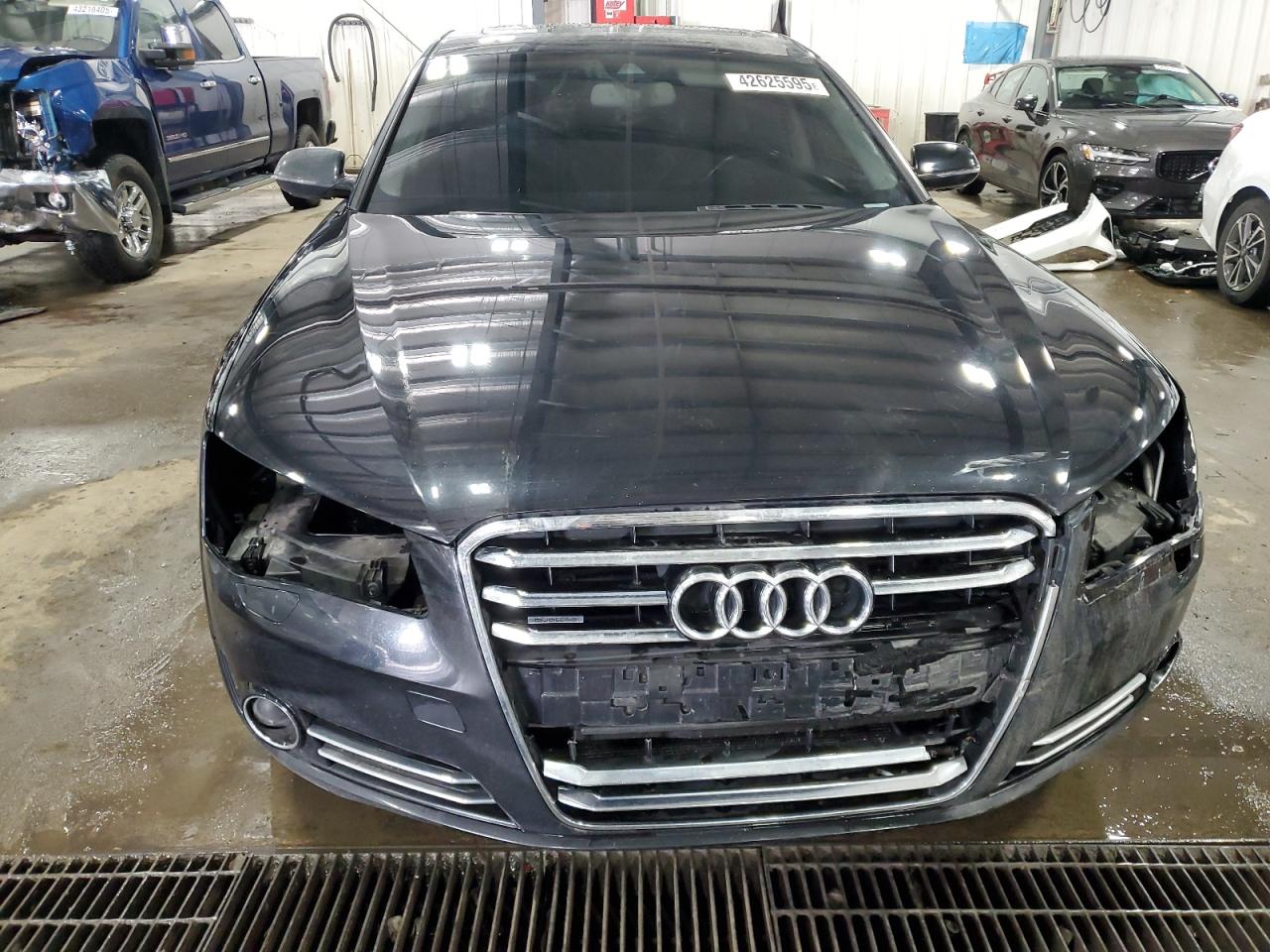 2013 Audi A8 VIN WAUR2AFD9DN019217 COPART salvage auction — FRONT END, MN - CERT OF TITLE-SALVAGE, sold $3,900 on 2025-02-18 (photo 5)