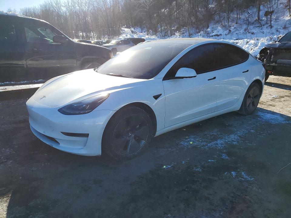 2022 Tesla Model 3 VIN 5YJ3E1EB0NF337145 COPART salvage auction — REAR END, Tx - Salvage Vehicle Title, sold $4,950 on 2026-07-28 (photo 1)