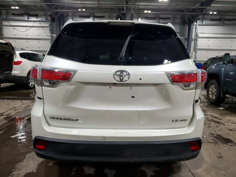 2014 Toyota Highlander VIN 5TDBKRFH0ES017518 COPART salvage auction — FRONT END, Mn - Cert Of Title-Prior Salvage, sold $825 on 2026-07-02 (photo 6)
