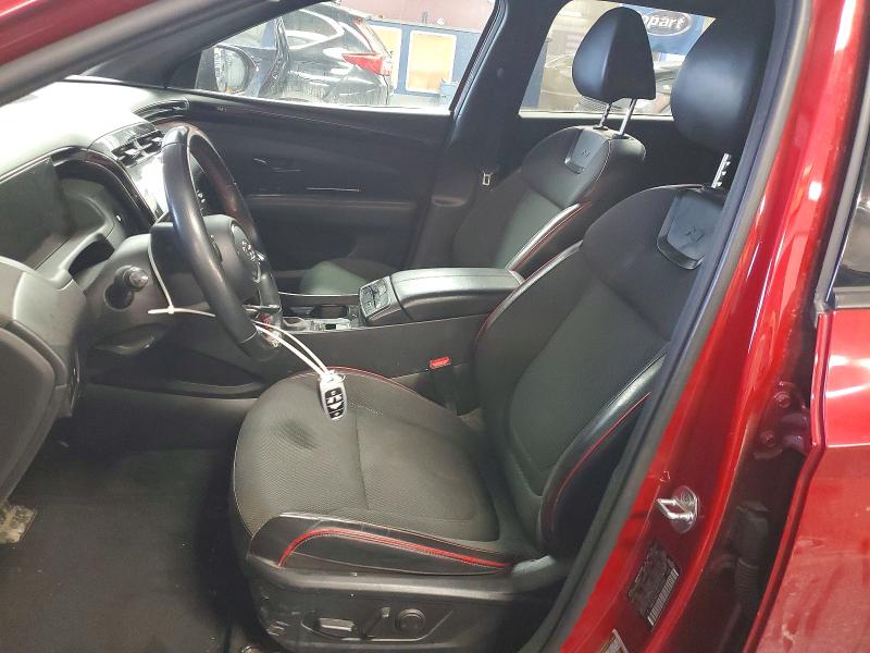 2022 Hyundai Tucson VIN KM8JF3AE1NU152993 COPART salvage auction — FRONT END, Ca - Salvage Certificate, sold $6,100 on 2026-07-20 (photo 7)