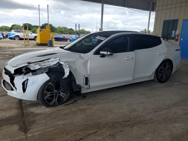 2021 Kia Stinger VIN KNAE15LA0M6097222 COPART salvage auction — FRONT END, Fl - Certificate Of Destruction, sold $3,100 on 2026-07-08 (photo 1)