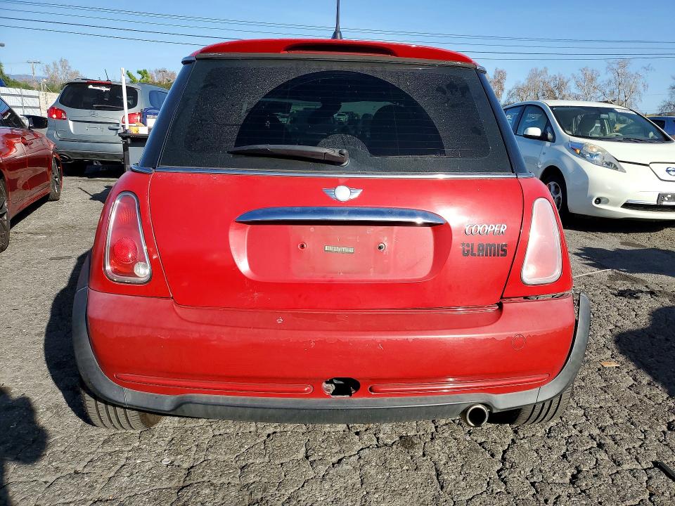2006 Mini Cooper VIN WMWRC33516TK66753 COPART salvage auction — REAR END, Ca - Salvage Certificate, sold $200 on 2026-07-13 (photo 6)