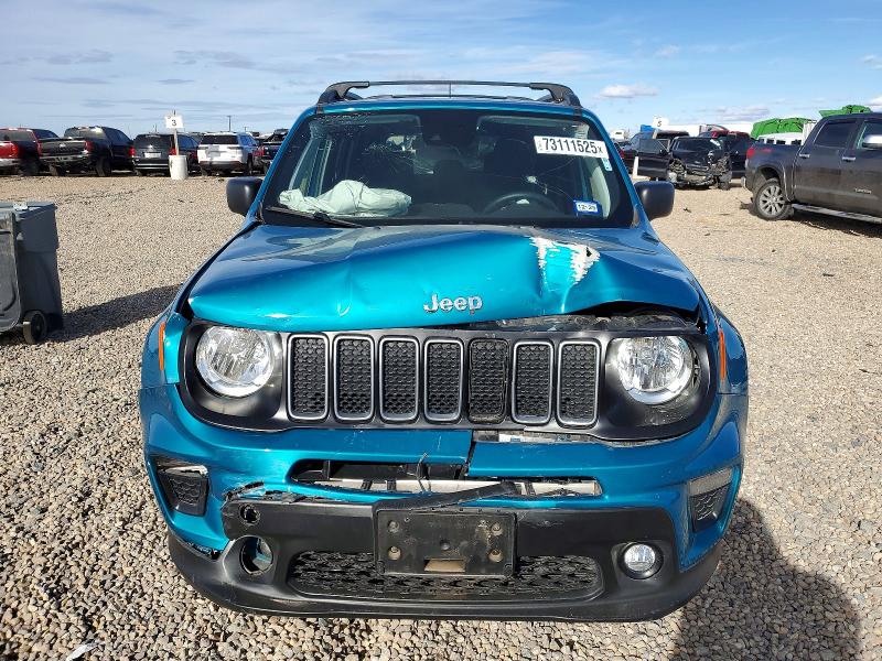 2022 Jeep Renegade VIN ZACNJDB17NPN97078 COPART salvage auction — FRONT END, Tx - Salvage Vehicle Title, sold $375 on 2026-07-28 (photo 5)