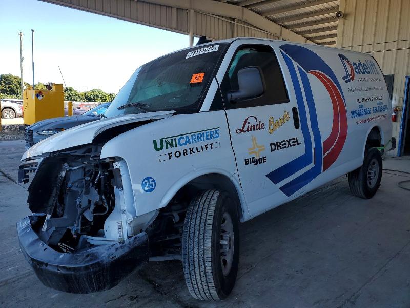 2024 Gmc Savana VIN 1GTW7AF72R1180069 COPART salvage auction — FRONT END, FL - CERTIFICATE OF DESTRUCTION, sold $2,750 on 2026-07-29 (photo 1)