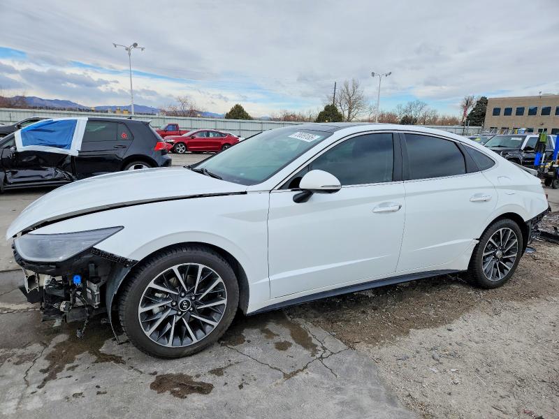 2021 Hyundai Sonata VIN 5NPEH4J20MH110674 COPART salvage auction — FRONT END, Mi - Scrap Certificate Of Title, sold $4,100 on 2026-07-15 (photo 1)