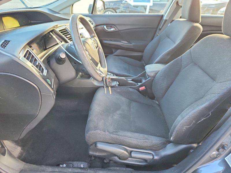 2013 Honda Civic VIN 19XFB2F53DE238862 COPART salvage auction — HAIL, Tx - Certificate Of Title, sold $775 on 2026-07-09 (photo 7)