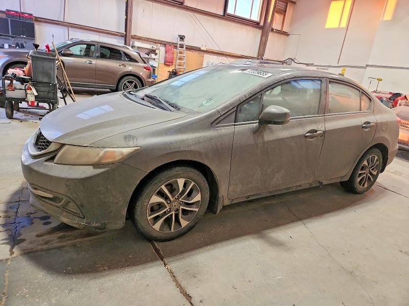 2013 Honda Civic VIN 2HGFB2E54DH033509 COPART salvage auction — REAR END, Ab - Bos - Salvage, sold $500 on 2026-07-02 (photo 1)