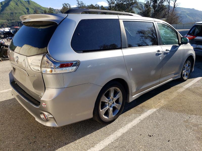 2012 Toyota Sienna VIN 5TDXK3DC1CS243395 COPART salvage auction — REAR END, Wv - Salvage Certificate, sold $1,000 on 2026-07-24 (photo 3)