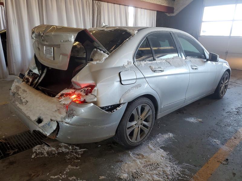 2012 Mercedes-benz C class VIN WDDGF8BB2CA603028 COPART salvage auction — REAR END, IN - CERT OF TITLE-SALVAGE TITLE, sold $725 on 2026-07-20 (photo 3)