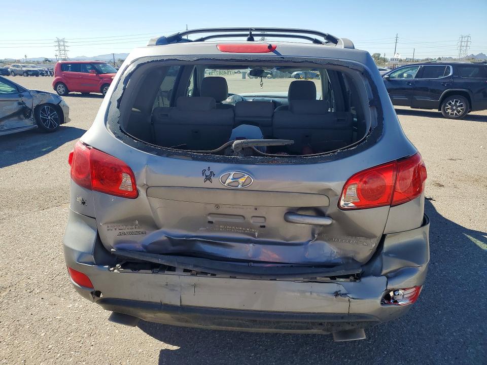 2007 Hyundai Santa fe VIN 5NMSG13D17H049727 COPART salvage auction — FRONT END, Az - Cert Of Title - Salvage, sold $250 on 2026-07-10 (photo 6)