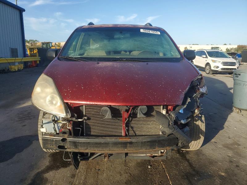 2010 Toyota Sienna VIN 5TDKK4CC1AS343589 COPART salvage auction — FRONT END, Fl - Cert Of Title Slvg Rebuildable, sold $500 on 2026-07-07 (photo 5)