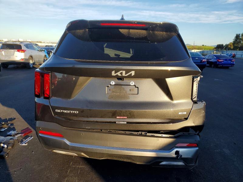 2025 Kia Sorento VIN KNDRH4JG3S5372991 COPART salvage auction — REAR END, Wv - Salvage Certificate, sold $80 on 2026-07-27 (photo 6)