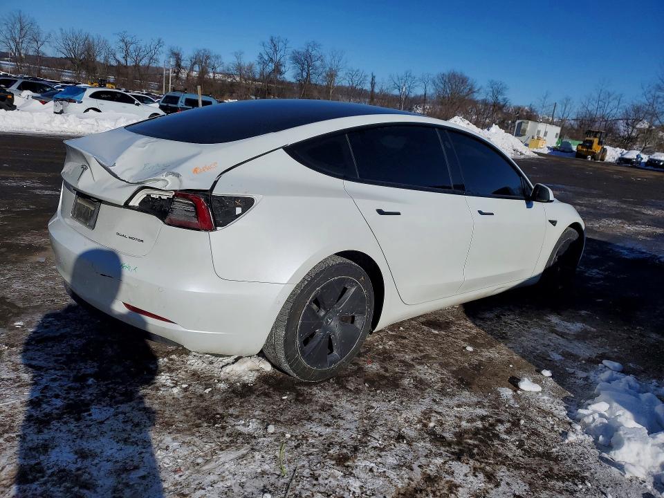 2022 Tesla Model 3 VIN 5YJ3E1EB0NF337145 COPART salvage auction — REAR END, Tx - Salvage Vehicle Title, sold $4,950 on 2026-07-28 (photo 3)