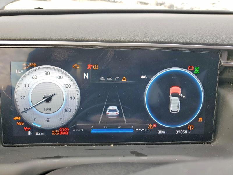 2024 Hyundai Tucson VIN KM8JFDD22RU169587 COPART salvage auction — FRONT END, CA - SALVAGE CERTIFICATE, sold $5,600 on 2026-07-02 (photo 9)