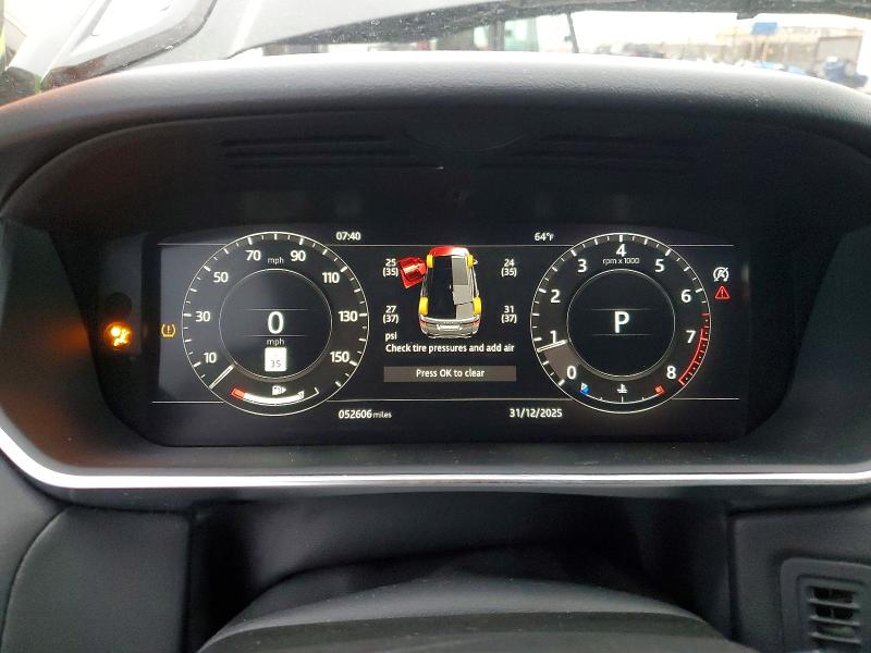 2020 Land rover Range rover sport VIN SALWR2SU3LA899553 COPART salvage auction — FRONT END, Tx - Salvage Vehicle Title, sold $21,000 on 2026-07-29 (photo 9)
