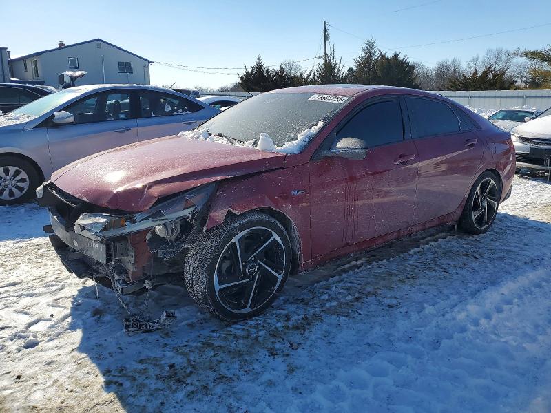 2022 Hyundai Elantra VIN KMHLR4AF6PU407574 COPART salvage auction — FRONT END, Nj - Cert Of Title-Salvage, sold $225 on 2026-07-27 (photo 1)