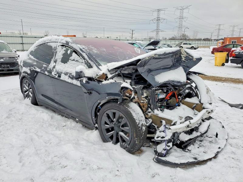 2024 Tesla Model x VIN 7SAXCDE54RF445506 COPART salvage auction — Front End, IL - SALVAGE CERTIFICATE, sold $15,700 on 2026-04-21 (photo 4)