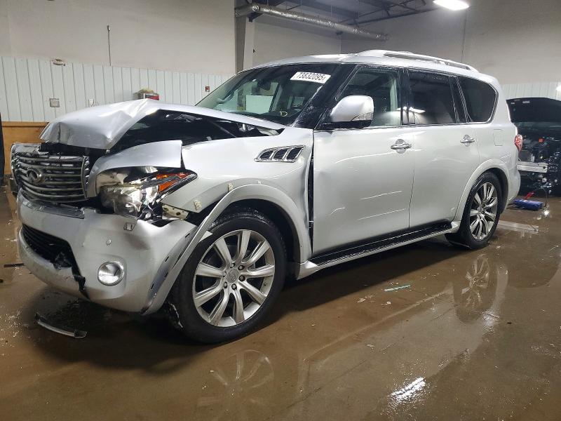 2012 Infiniti Qx56 VIN JN8AZ2NE7C9018378 COPART salvage auction — FRONT END, Il - Salvage Certificate, sold $1,350 on 2026-07-07 (photo 1)