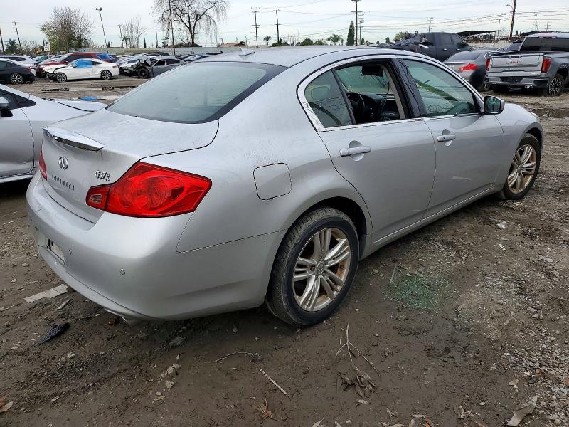 2012 Infiniti G37 VIN JN1CV6AR0CM970963 COPART salvage auction — FRONT END, Ca - Salvage Certificate, sold $200 on 2026-07-30 (photo 3)