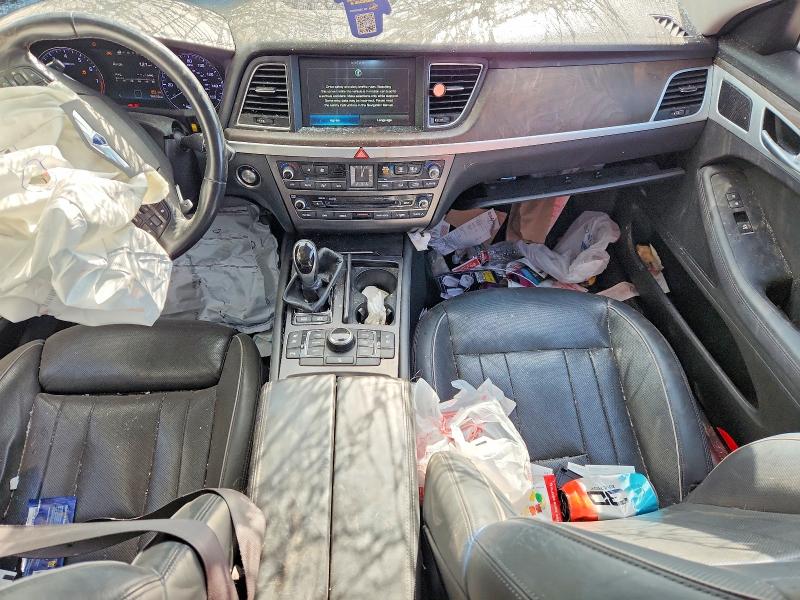 2015 Hyundai Genesis VIN KMHGN4JE1FU069052 COPART salvage auction — FRONT END, Tx - Nonrepairable Title, sold $450 on 2026-07-10 (photo 8)