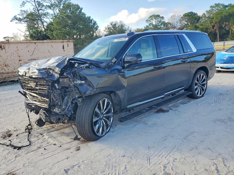 2026 Cadillac Escalade esv VIN 1GYS9MKL8TR130051 COPART salvage auction — Front End, FL - CERT OF TITLE SLVG REBUILDABLE, sold $38,750 on 2026-04-08 (photo 1)