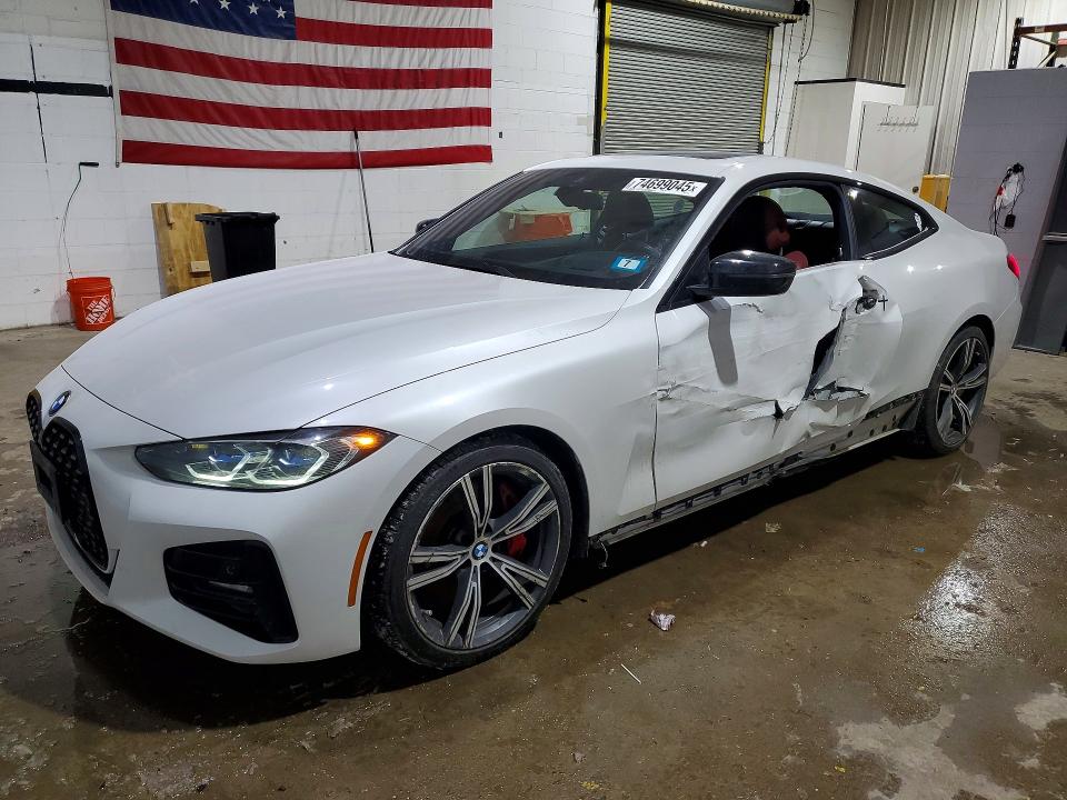 2021 BMW 4er VIN WBA73AP08MCF74593 COPART salvage auction — SIDE, ID - SALVAGE CERTIFICATE OF TITLE, sold $13,700 on 2026-07-14 (photo 1)
