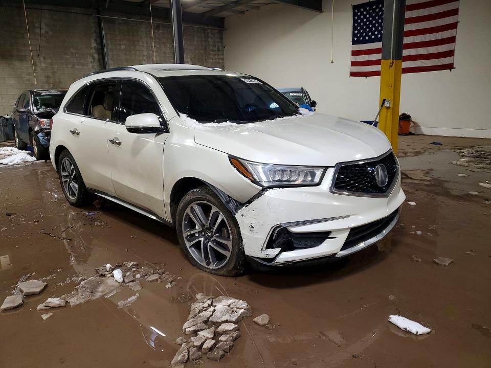 2018 Acura Mdx VIN 5J8YD4H89JL027076 COPART salvage auction — FRONT END, PA - CERTIFICATE OF SALVAGE, sold $3,300 on 2026-07-08 (photo 4)