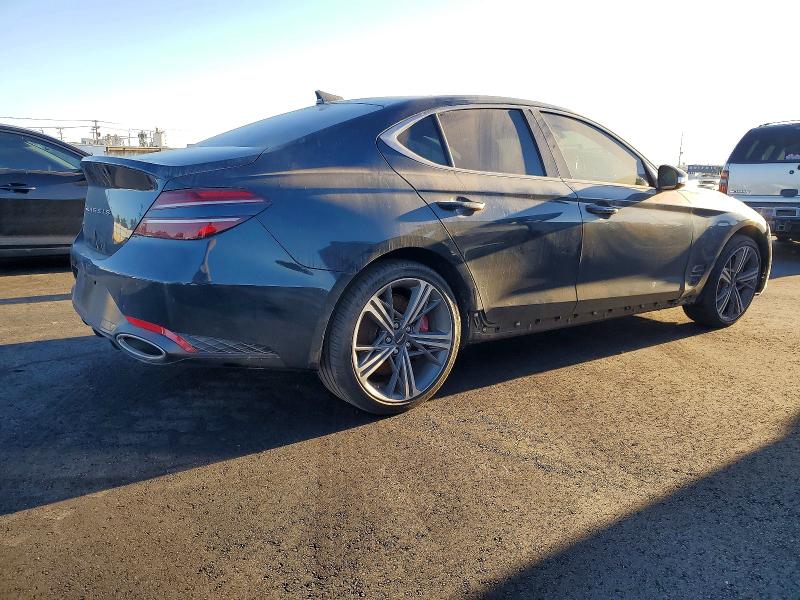 2025 Genesis G70 VIN KMTG34SC4SU148637 COPART salvage auction — SIDE, CA - SALVAGE CERTIFICATE, sold $14,000 on 2026-09-14 (photo 3)
