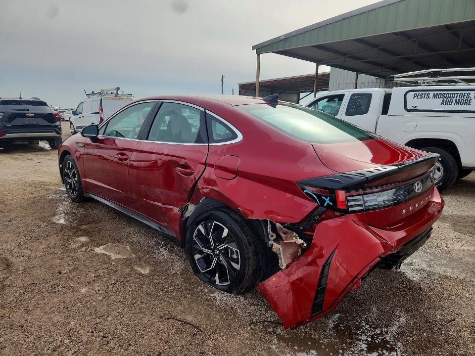2025 Hyundai Sonata VIN KMHL64JA8SA462261 COPART salvage auction — REAR END, Tx - Nonrepairable Title, sold $8,800 on 2026-07-06 (photo 2)