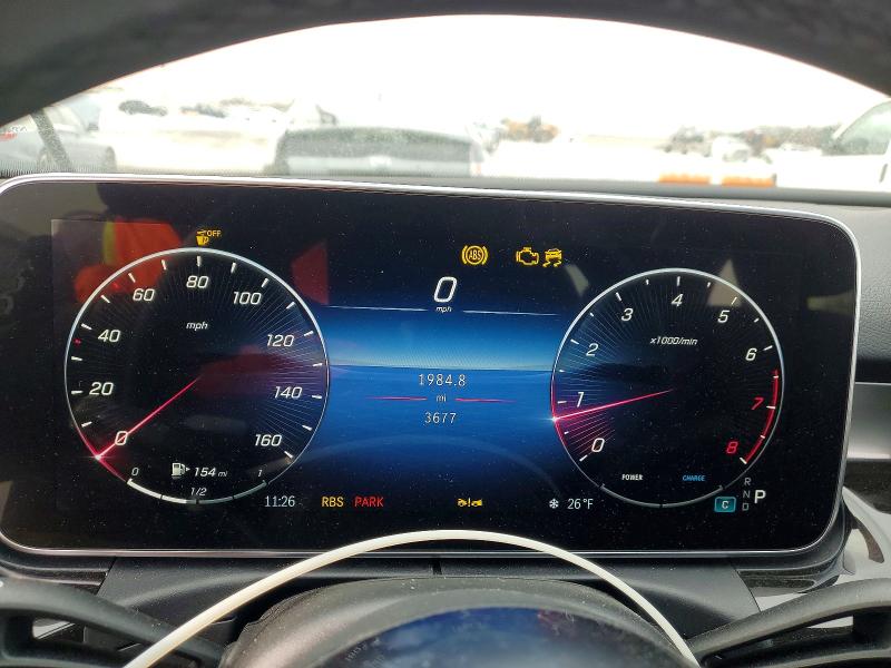 2024 Mercedes-benz C-klasse VIN W1KAF4HB7RR198056 COPART salvage auction — FRONT END, Nj - Cert Of Title-Salvage, sold $16,000 on 2026-07-02 (photo 9)