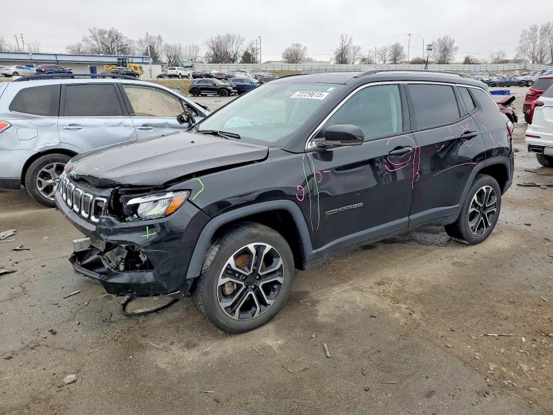 2022 Jeep Compass VIN 3C4NJDCB3NT111739 COPART salvage auction — FRONT END, Mo - Salvage Certificate Of Title, sold $3,400 on 2026-07-03 (photo 1)