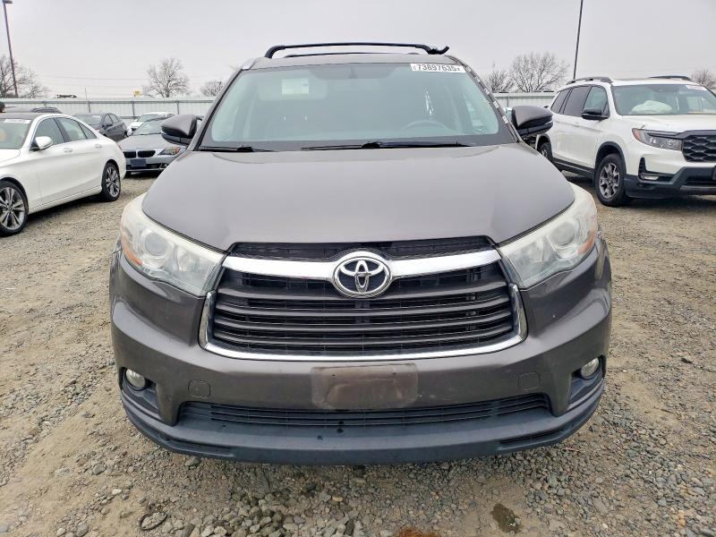2016 Toyota Highlander VIN 5TDKKRFH1GS147746 COPART salvage auction — REAR END, Ca - Salvage Certificate, sold $7,300 on 2026-07-16 (photo 5)