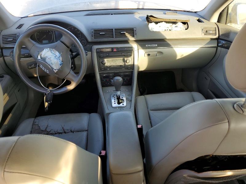 2003 Audi A4 VIN WAULC68E33A335904 COPART salvage auction — FRONT END, Tx - Bonded Rebuilt Salvage, sold $275 on 2026-07-20 (photo 8)