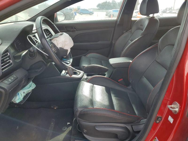 2019 Hyundai Elantra VIN KMHD04LB8KU833235 COPART salvage auction — FRONT END, Tx - Salvage Vehicle Title, sold $1,800 on 2026-07-02 (photo 7)