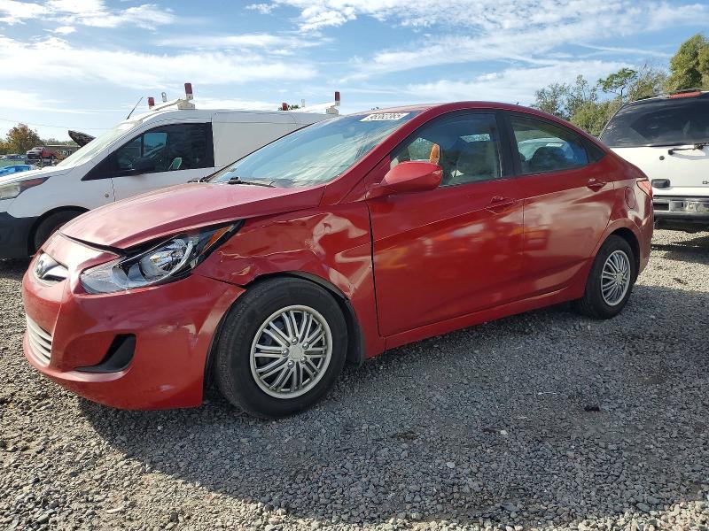 2014 Hyundai Accent VIN KMHCT4AE7EU755776 COPART salvage auction — FRONT END, Fl - Cert Of Title Slvg Rebuildable, sold $15 on 2026-07-31 (photo 1)