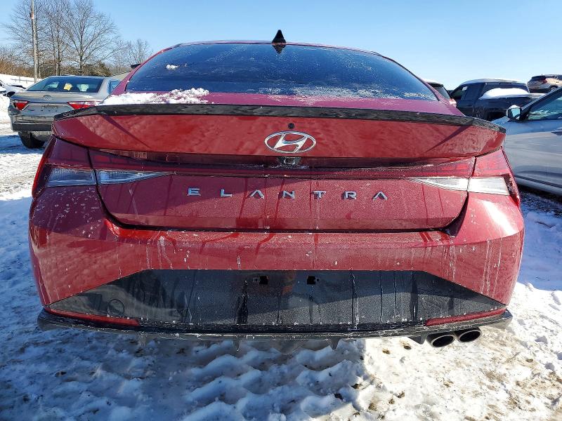 2022 Hyundai Elantra VIN KMHLR4AF6PU407574 COPART salvage auction — FRONT END, Nj - Cert Of Title-Salvage, sold $225 on 2026-07-27 (photo 6)