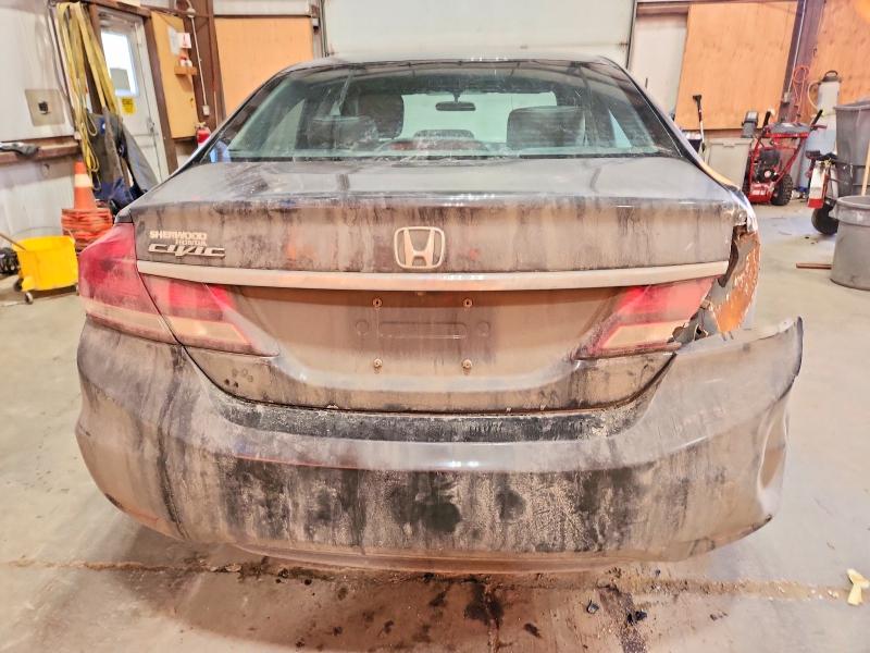 2013 Honda Civic VIN 2HGFB2E54DH033509 COPART salvage auction — REAR END, Ab - Bos - Salvage, sold $500 on 2026-07-02 (photo 6)