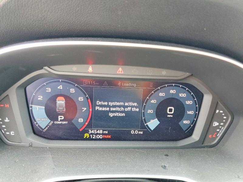 2021 Audi Q3 VIN WA1AUCF33M1104780 COPART salvage auction — SIDE, Tx - Salvage Vehicle Title, sold $6,300 on 2026-07-21 (photo 9)