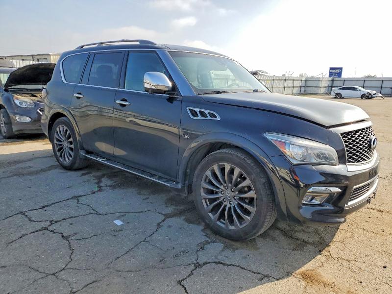 2017 Infiniti Qx80 VIN JN8AZ2NE3H9156751 COPART salvage auction — SIDE, Ca - Salvage Certificate, sold $4,300 on 2026-07-17 (photo 4)