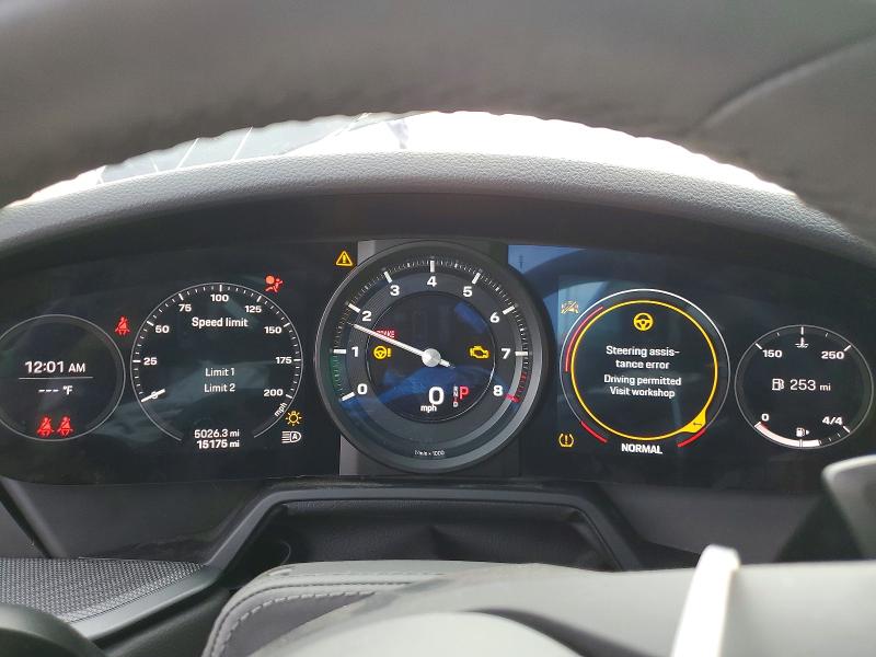 2021 Porsche 911 VIN WP0CA2A93MS239717 COPART salvage auction — Front End, CA - SALVAGE CERTIFICATE (P), sold $47,000 on 2026-03-02 (photo 9)