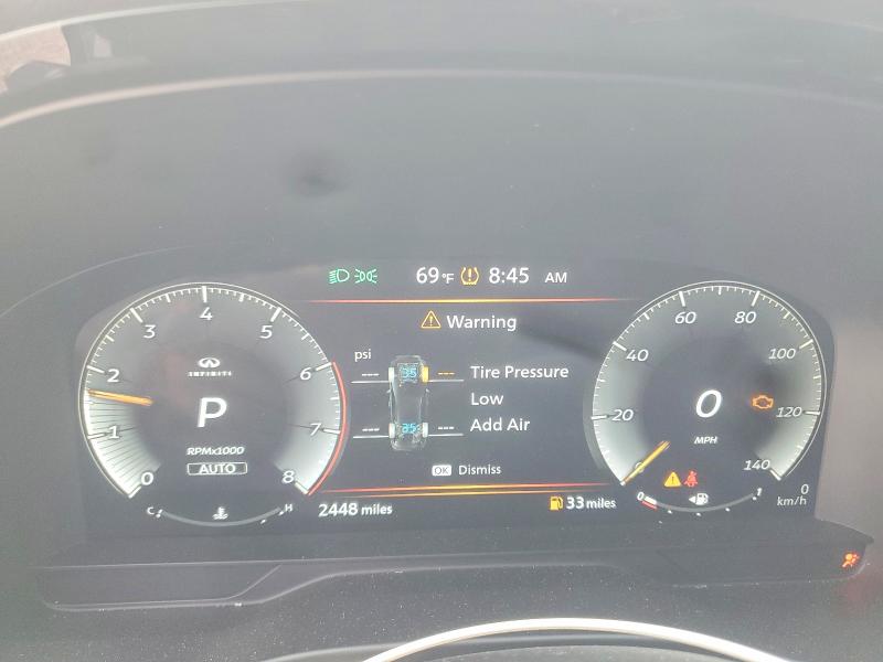 2025 Infiniti Qx60 VIN 5N1AL1HU5SC357986 COPART salvage auction — FRONT END, Salvage Title, sold $10,000 on 2026-07-23 (photo 9)