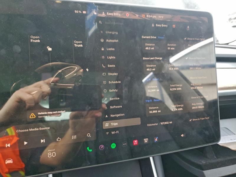 2018 Tesla Model 3 VIN 5YJ3E1EA7JF123111 COPART salvage auction — FRONT END, GA - CERT OF TITLE-SALVAGE, sold $1,750 on 2026-07-28 (photo 9)