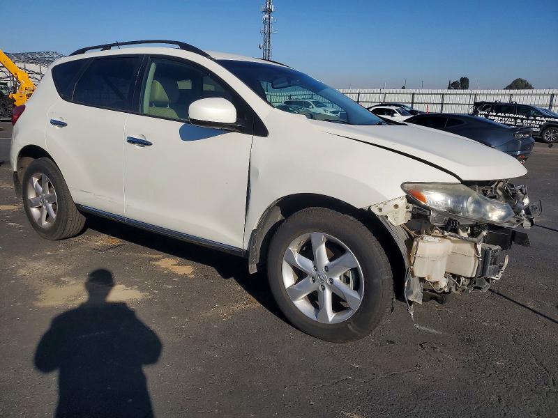 2009 Nissan Murano VIN JN8AZ18WX9W114370 COPART salvage auction — FRONT END, Ca - Salvage Certificate, sold $100 on 2026-07-09 (photo 4)