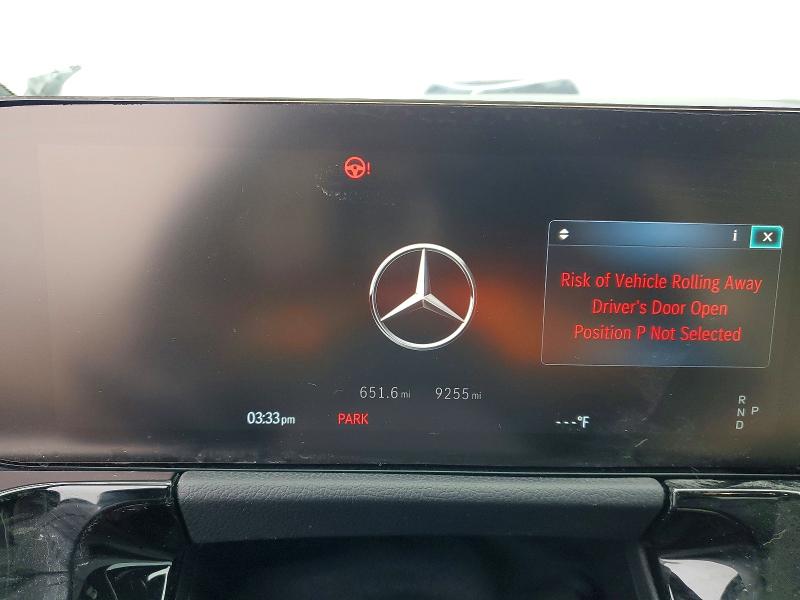 2025 Mercedes-benz Gla-class VIN W1N4N4GB8SJ656633 COPART salvage auction — FRONT END, Tx - Salvage Vehicle Title, sold $9,100 on 2026-07-10 (photo 9)