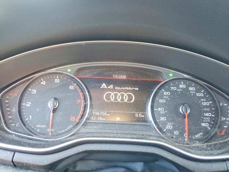 2018 Audi A4 VIN WAUDNAF48JA040323 COPART salvage auction — FRONT END, Wv - Certificate Of Title, sold $4,900 on 2026-07-31 (photo 9)